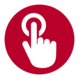 Icon: finger pushes on a button, Write an E-Mail