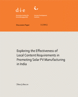 Exploring the effectiveness of local content requirements in promoting solar PV manufacturing in India