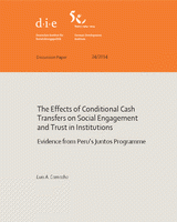 The effects of conditional cash transfers on social engagement and trust in institutions: evidence from Peru's Juntos Programme