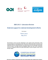 External support to national development efforts: literature review for the European Report on Development 2013