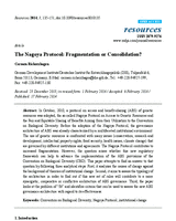The Nagoya protocol: fragmentation or consolidation?