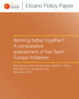Cover: Elcano Royal Institute Policy Paper "Working better together? A comparative assessment of five Team Europe Initiatives" by Niels Keijzer, Iliana Olivié, Marie Santillán O’Shea, Svea Koch, Gabriel Leiva (2023)