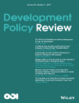Cover: Development Policy Review “Industrial policy and structural transformation: insights from Ethiopian manufacturing”