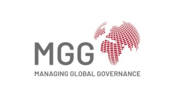 Logo of the Managing Global Governance (MGG) network which brings together governmental institutions, think tanks and research institutions as well as civil society and business organizations from different countries. The link leads to the network site.