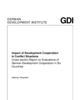 Impact of development cooperation in conflict situations: cross-section report on evaluations of German development cooperation in six countries