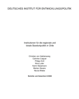 Institutionen für die regionale und lokale Standortpolitik in Chile
