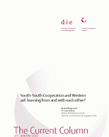 South-south cooperation and western aid: learning from and with each other?