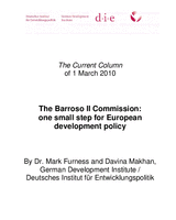 The Barroso II Commission: one small step for European development policy
