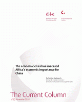 The economic crisis has increased Africa’s economic importance for China