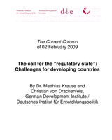 The call for the “regulatory state”: challenges for developing countries