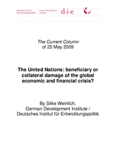 The United Nations: beneficiary or collateral damage of the global economic and financial crisis?