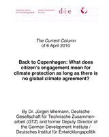 Back to Copenhagen: what does citizen’s engagement mean for climate protection as long as there is no global climate agreement?