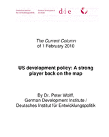 US development policy: a strong player back on the map