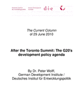 After the Toronto summit: the G20's development policy agenda