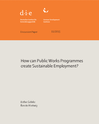 Job creation through public works programmes