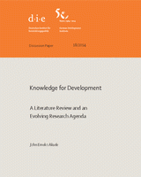 Knowledge for development: a literature review and an evolving research agenda