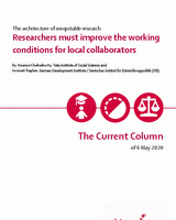 Researchers must improve the working conditions for local collaborators