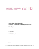 Governance and democracy: European community aid and practice - Mozambique