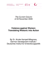 Violence against women: translating rhetoric into action