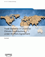Trade elements in countries’ climate contributions under the Paris agreement