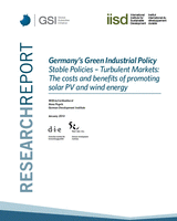 Stable policies, turbulent markets - Germany’s green industrial policy: the costs and benefits of promoting solar PV and wind energy