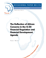 The reflection of African concerns in the G-20 financial regulation and financial development agenda